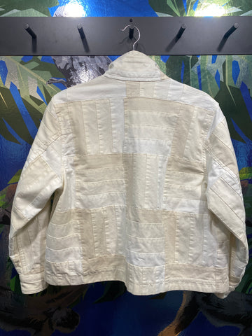 Polo Ralph Lauren Ivory, White, Patchwork Denim Jacket