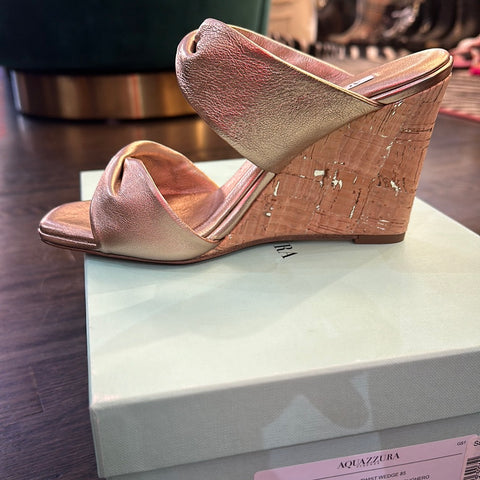 AQUAZZURA Twist Wedge in Light Copper