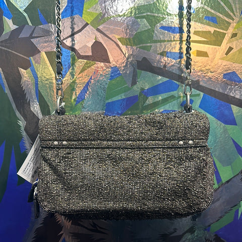 JEROME DREYFUSS Silver and Black Crossbody Bag