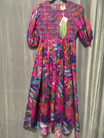 Farm Rio Rainbow Macaw Midi Dress