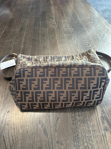 VINTAGE: FENDI FF Fabric Zucchino One Strap Crosssbody Tote