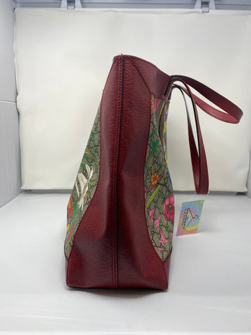 GUCCI Ophidia Soft Open Flora GG Canvas East West Tote