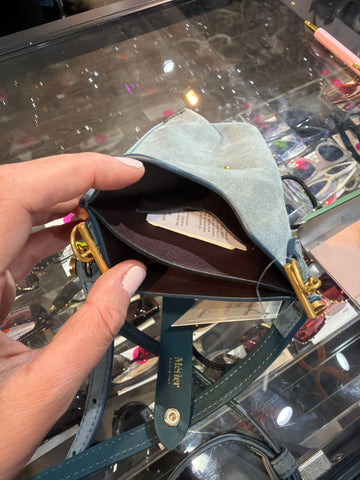 METIER Blue Suede Minimalist Double Suede Phone Holder