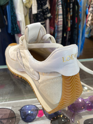 LOEWE White Flow Runner in Nylon and Suede