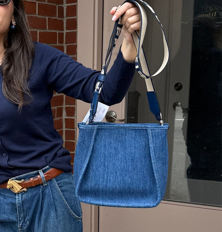 Stella McCartney Mini Eco Denim Shoulder Crossbody bag