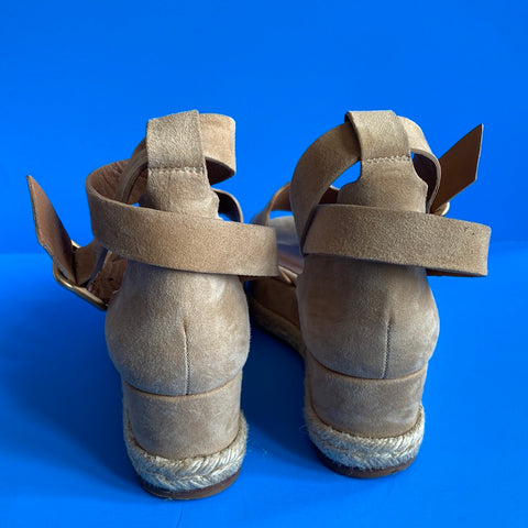 Chloe Tan Suede Platform Espadrille