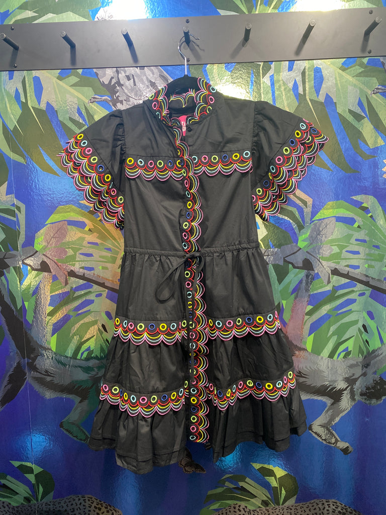CELIA B Black Cotton Short Sleeve 'MARILLA' Dress