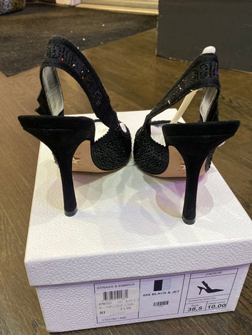 Christian Dior J'Adior Black Slingback Strass Covered 10,00 cm