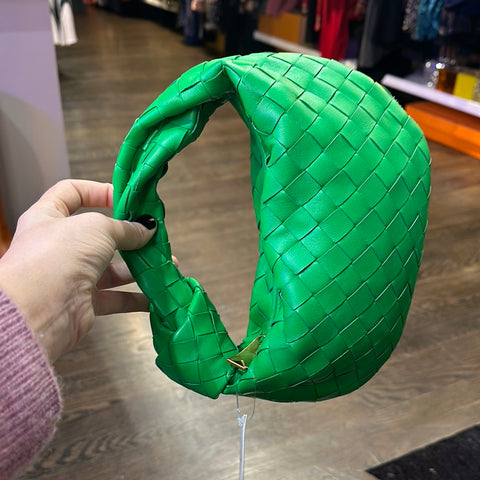 Bottega Veneta ‘Parakeet’ Green Leather Mini Jodie Bag with Gold Hardware