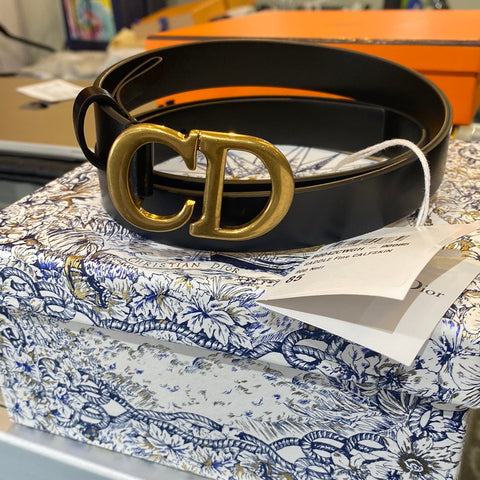 Christian Dior Saddle Fine Calfskin CD Belt