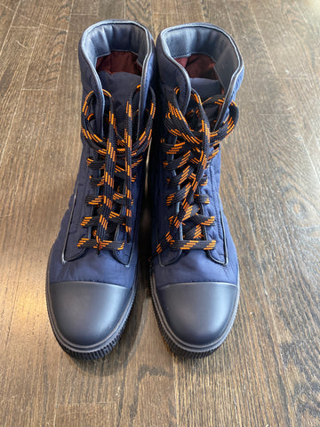 Hermes Nevy and ORange Fresh Ankle Boots