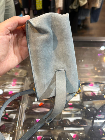 METIER Blue Suede Minimalist Double Suede Phone Holder