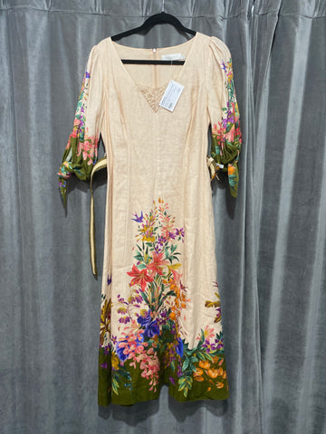 Zimmermann Floral Short Sleeved Maxi Dress V Neck Dress