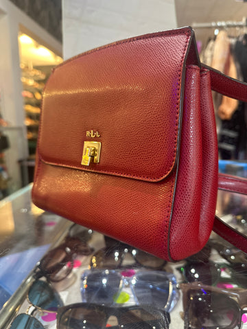 Vintage: Lauren Ralph Lauren Red Leather Flap Bag