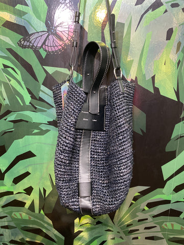 PROENZA SCHOULER White Label Sullivan Bag in Woven Black Raffia