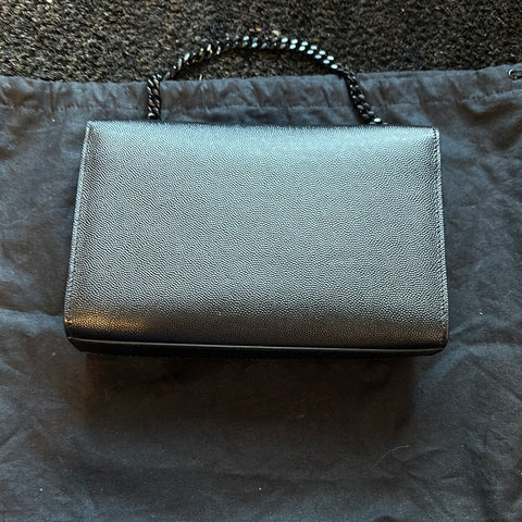 YSL KATE Small Black Grained Leather with Black Hardware