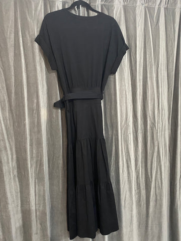 Veronica Beard Black Cotton T Shirt with Maxi Dress