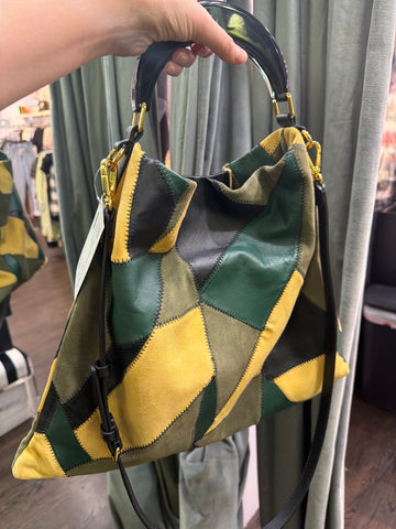 Marni Medium Venice Patchwork Leather Hobo Bag
