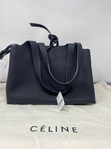 Celine Black Grained Calfskin Tri- Fold Bag