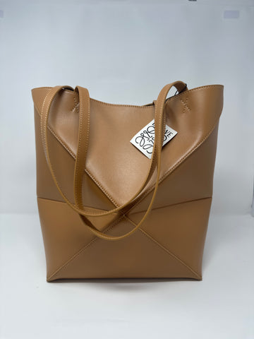 Loewe Puzzle Tote Bag in Cognac