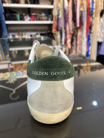 Golden Goose Superstar with Green Suede Back