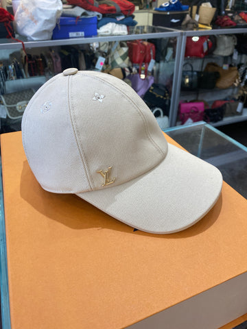 Louis Vuitton Tan Baseball Cap with Gold LV
