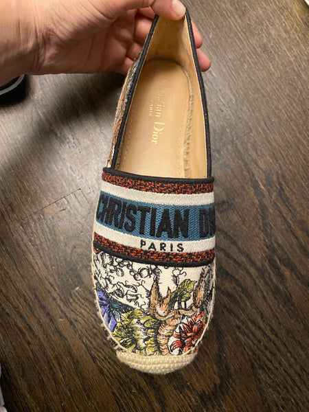 Christian Dior Zodiac Cotton Multicolor Espadrille