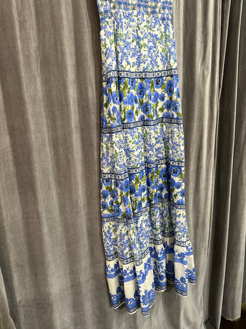 Alice & Olivia 'Perfect Pansy' Short Sleeve Tiered Bottom Maxi Dress