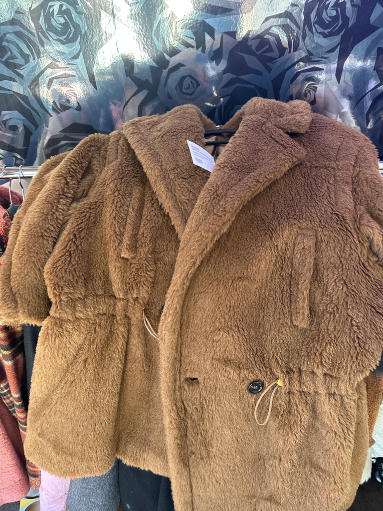 Max Mara Teddy Nebula Alpaca Wool and Silk Blend Coat