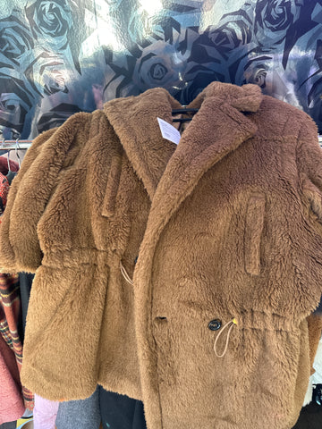 Max Mara Teddy Nebula Alpaca Wool and Silk Blend Coat