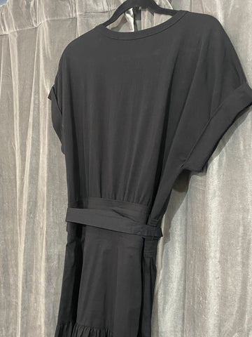 Veronica Beard Black Cotton T Shirt with Maxi Dress