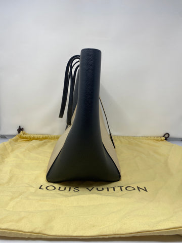 Louis Vuitton Black and Ivory Lock Me Cabas Tote Bag