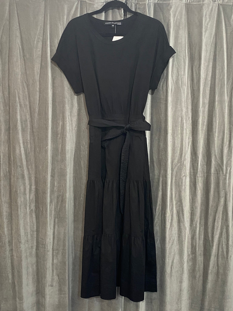 Veronica Beard Black Cotton T Shirt with Maxi Dress