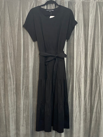 Veronica Beard Black Cotton T Shirt with Maxi Dress