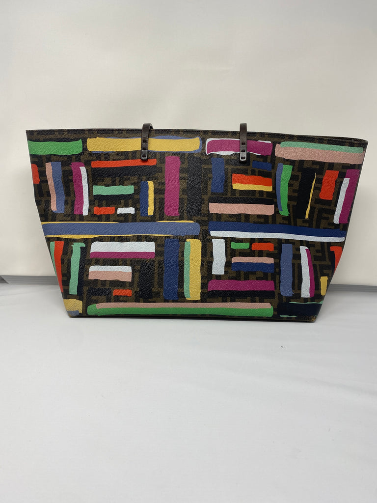 FENDI Spalmati Chalks Medium Roll Tote Bag