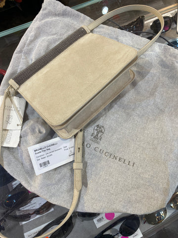 Brunello Cucinelli Suede Flap Bag
