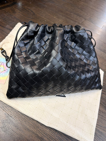 Bottega Veneta Black Intrecciato Leather Dustbag Pouch