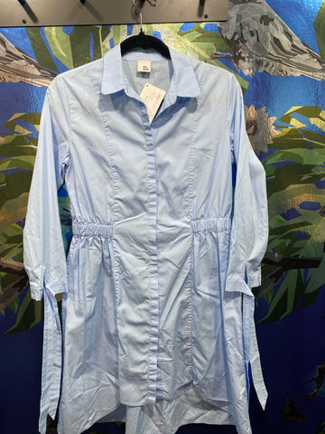 IRIS & INK Blue Collared Button Down Dress