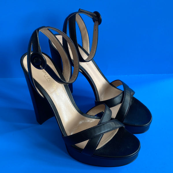 Gianvito Rossi Black Leather Platform Sandal