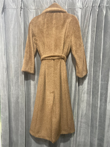 S MAX MARA Camel Wool and ALpaca Blend Coat