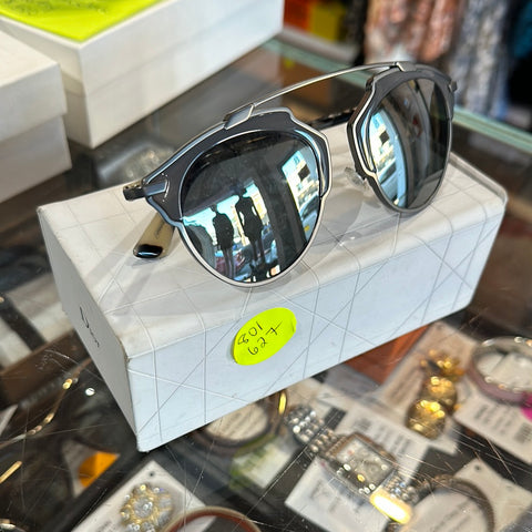 Christian Dior Slate Grey Sunnies with Tortoise Grey Plastic Arms
