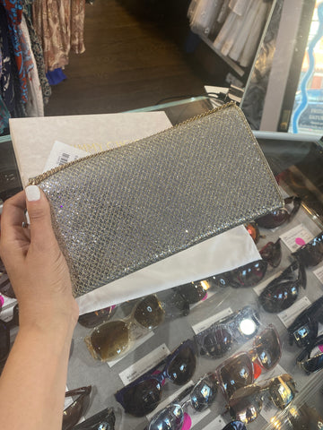Jimmy Choo Metallic Flap Shoulder Clutch