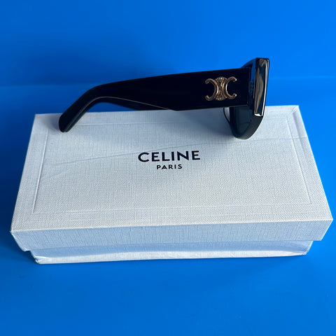 CELINE Black Triomphe Rectangle Black