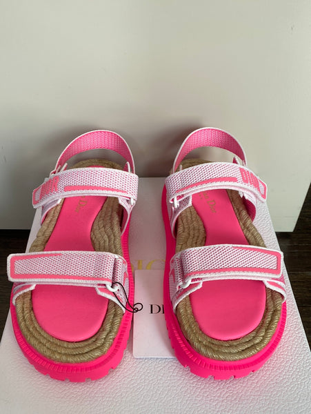 Christian Dior Neon Pink 'DIORACT' Dad Sandal