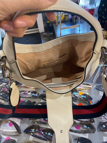 Gucci White Leather Sylvie Web Dionysis