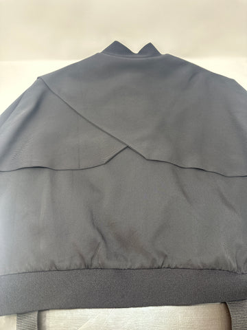 DION LEE Black Soft Twill Trench Bomber Jacket