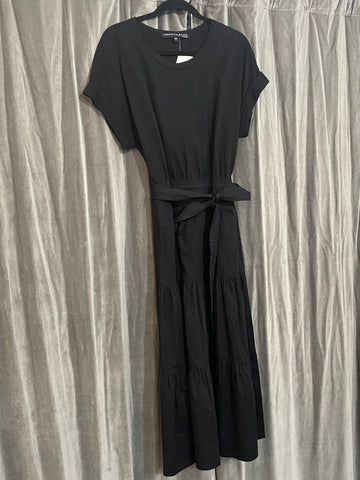 Veronica Beard Black Cotton T Shirt with Maxi Dress