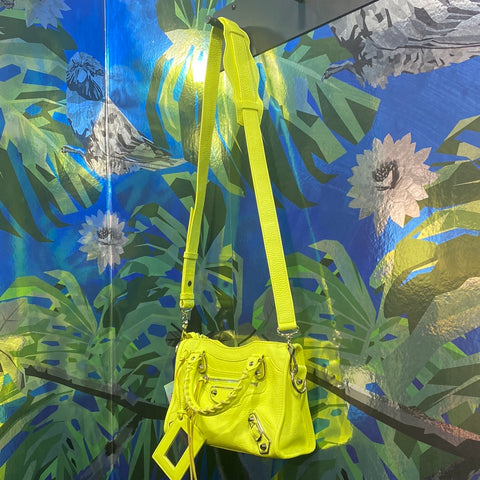 Balenciaga City Mini Neon Yellow City Bag