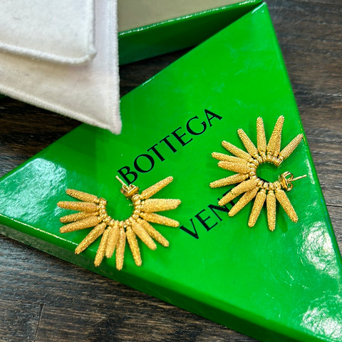 Bottega Veneta Starburst Gold Earrings