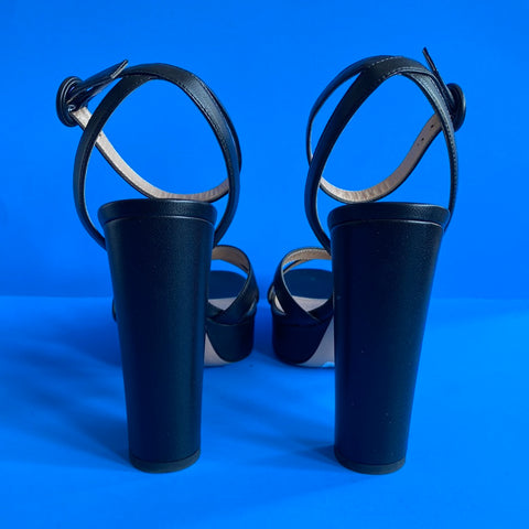 Gianvito Rossi Black Leather Platform Sandal